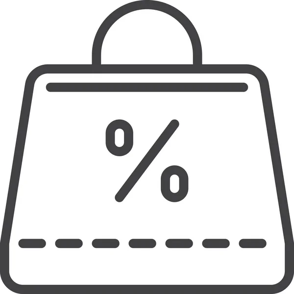 Bag Percent Sale Icon — Stock Vector