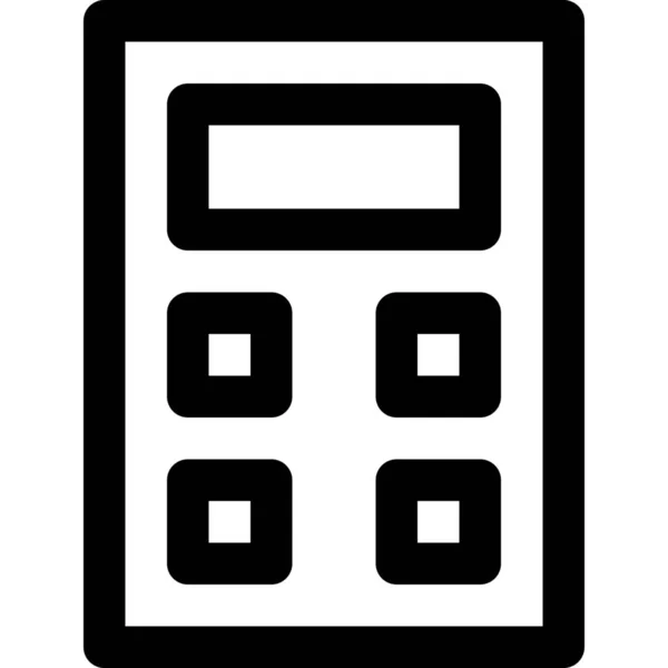 Negócio Calcular Ícone Calculadora Estilo Esboço —  Vetores de Stock