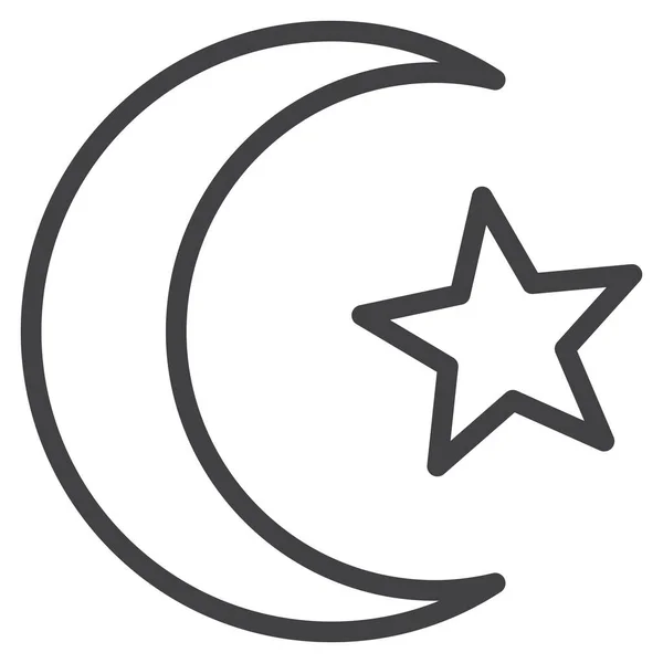 Mezzaluna Icona Della Luna Islam Nella Categoria Cultura Comunità — Vettoriale Stock