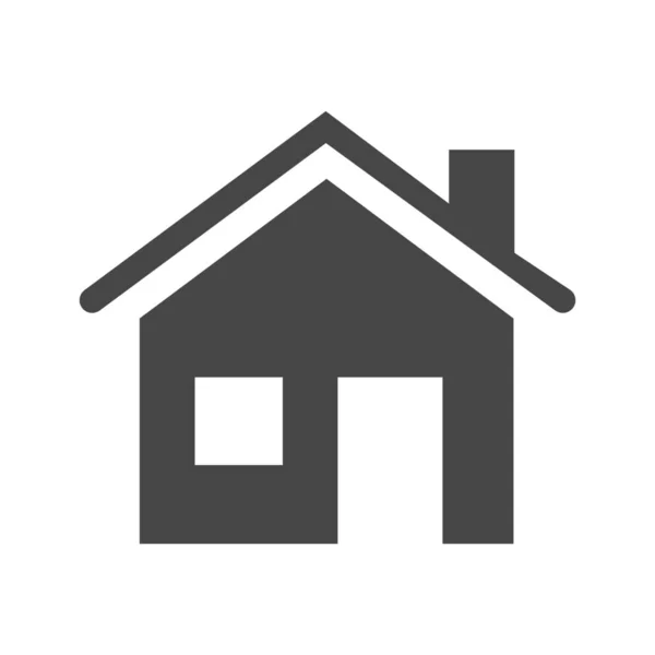 Commerce Financiën Home Icon Solid Stijl — Stockvector