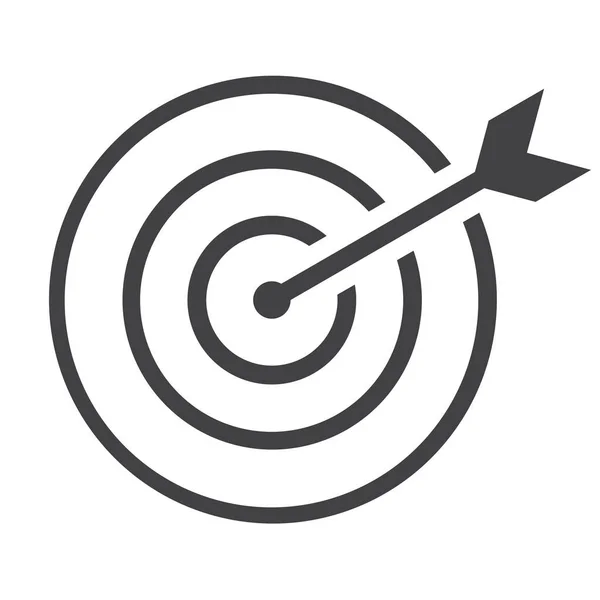 Target Dartscheibe Tor Symbol Outline Stil — Stockvektor