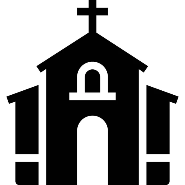 Edificio Capilla Icono Cristiano Otra Categoría Días Festivos — Vector de stock