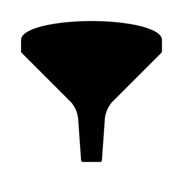 Иконка Воронки Фильтра Твердом Стиле — стоковый вектор