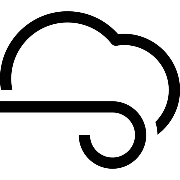 Cloudr Ícone Natureza Previsão Estilo Esboço — Vetor de Stock