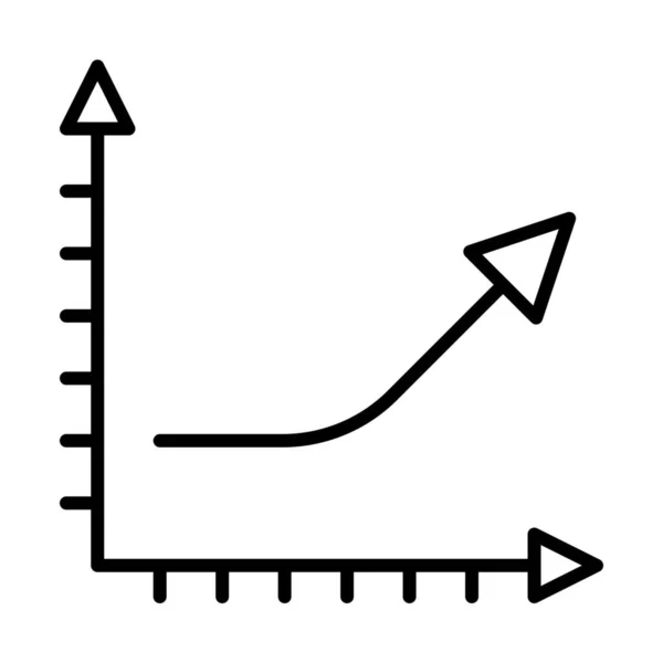 Analytics Geschäftsdiagramm Ikone Umriss Stil — Stockvektor