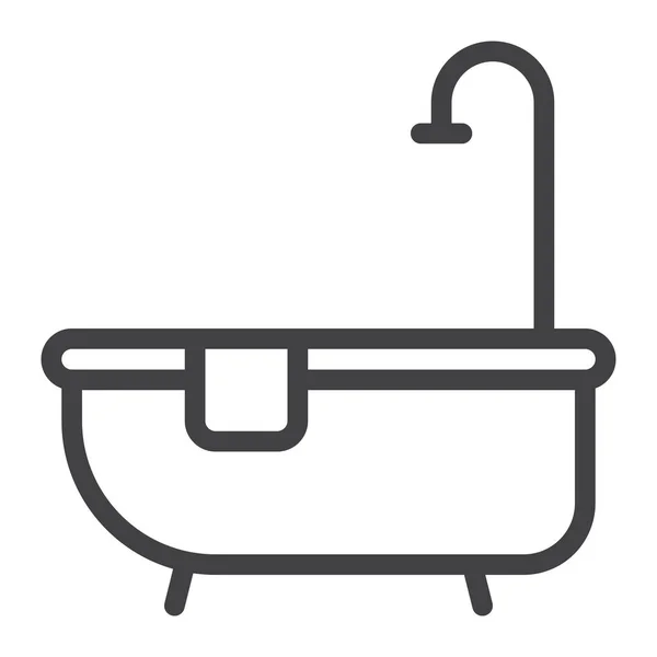 Hotel Towel Bathtub Icon — Archivo Imágenes Vectoriales