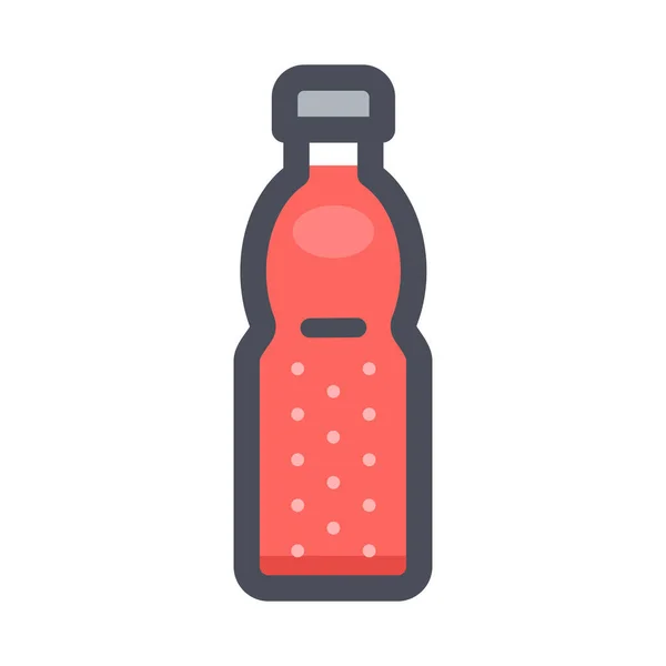 Beverage Bottle Color Icon Filled Outline Style — Stock Vector