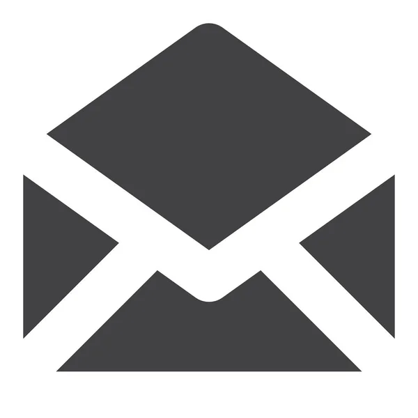 Ícone Carta Envelope Mail Estilo Sólido — Vetor de Stock