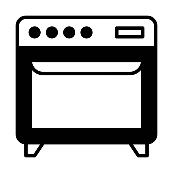 Cocina Cocina Icono Comida Estilo Sólido — Vector de stock