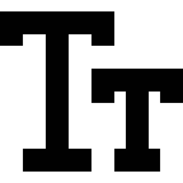 Значок Шрифта Редактора Твердом Стиле — стоковый вектор