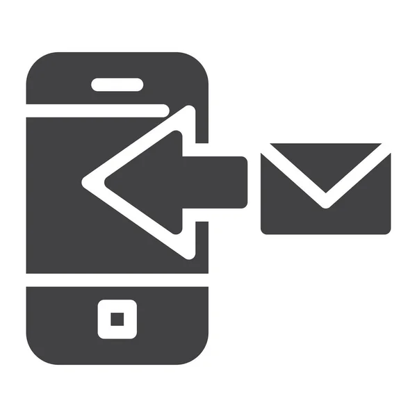Message Entrant Icône Mobile Dans Catégorie Infrastructure Informatique — Image vectorielle