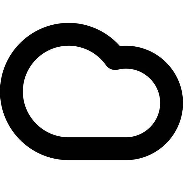 Значок Хмарного Хмарного Прогнозу Стилі Контур — стоковий вектор