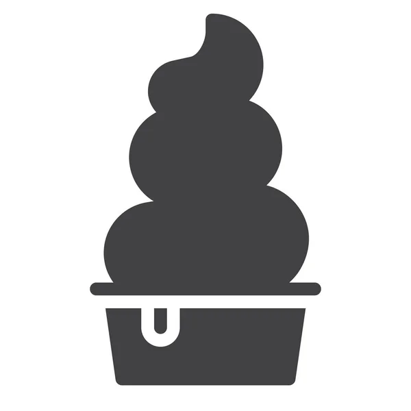 Kuchen Gefroren Joghurt Symbol — Stockvektor