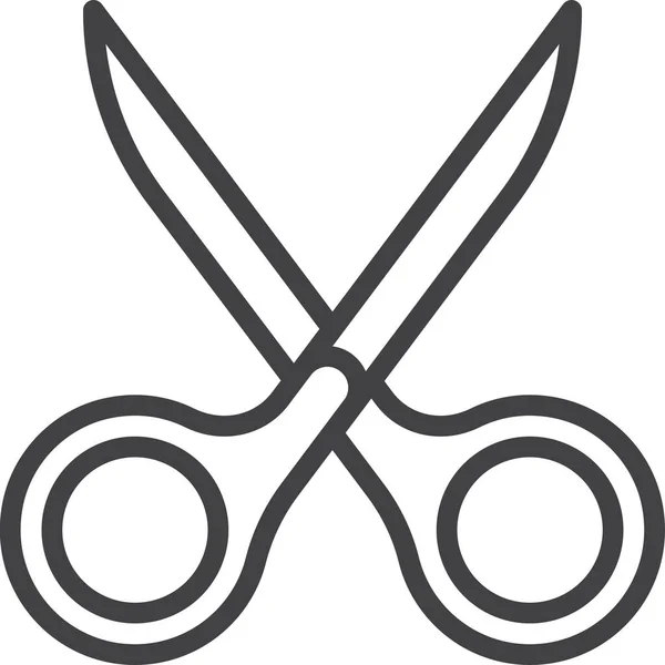 Cut Scissors Shears Icon Education School Learning Category — Stock Vector