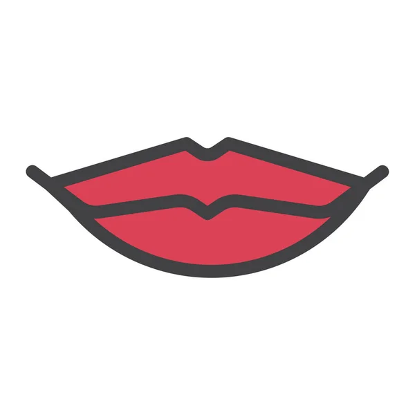 Beso Labios Amor Icono — Vector de stock