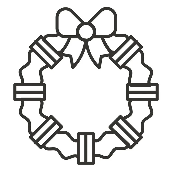 Breath Christmas Decoration Icon Outline Style — Stock Vector