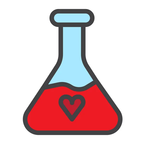 Potion Heart Love Icon — Vector de stock