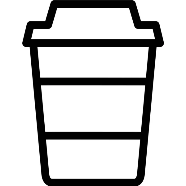 Coffee Morning Cup Icon Outline Style — Stock Vector