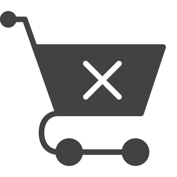 Cart Delete Purchase Icon — Stok Vektör
