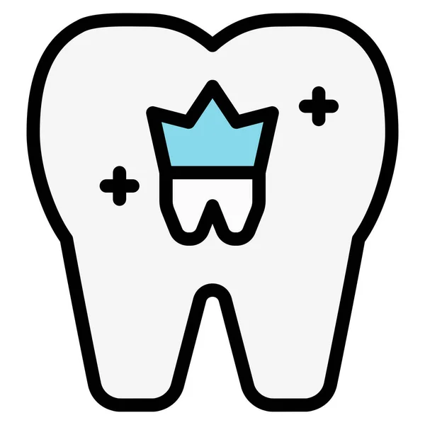 Zahnarzt Gutes Symbol Ausgefülltem Umriss Stil — Stockvektor