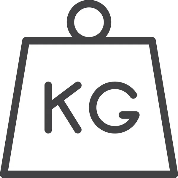 Kettlebell Mass Icon Outline Style — 스톡 벡터