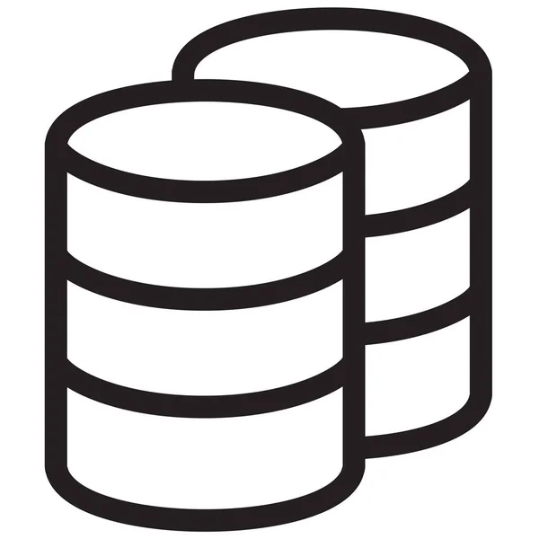 Ícone Banco Dados Dados Backup Estilo Outline — Vetor de Stock