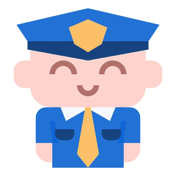 Pictogram Politieagent Man — Stockvector