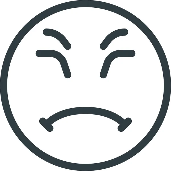 Emoji Emote Emotikon Ikona Zarysie Stylu — Wektor stockowy