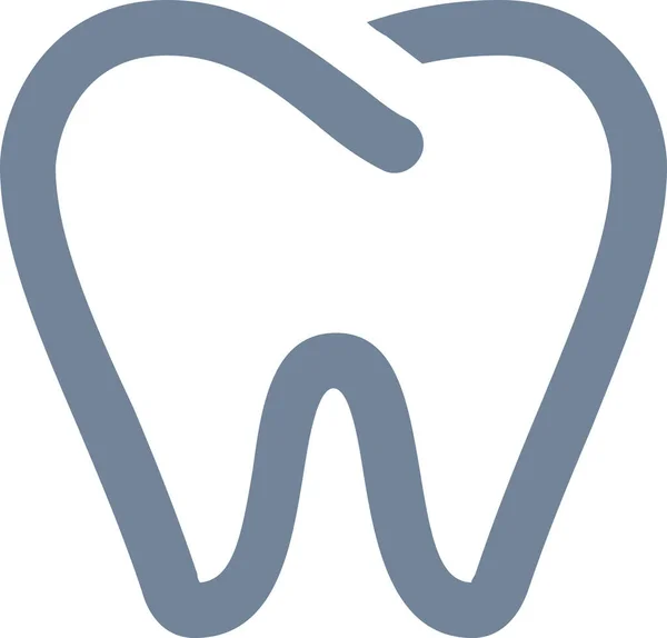 Anatomi Diş Hekimliği Ana Hatları Biçiminde Sağlıklı Simge — Stok Vektör