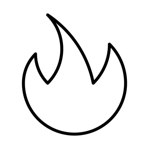 Spalić Ogień Płomień Ikona Stylu Zarysu — Wektor stockowy