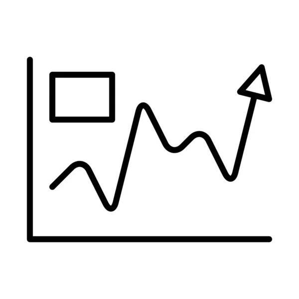 Ícone Gráfico Negócios Analytics Estilo Esboço — Vetor de Stock