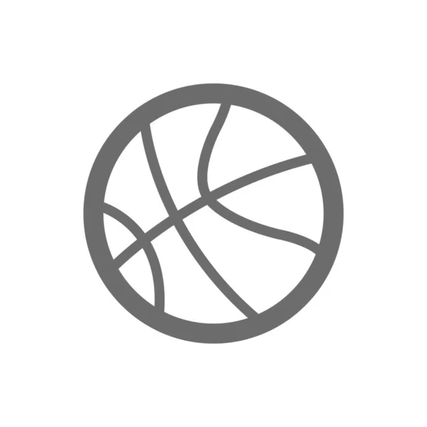 Icône Générale Gras Basket Ball Dans Style Contour — Image vectorielle