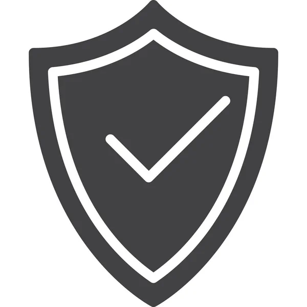 Ícone Proteção Marca Verificação — Vetor de Stock