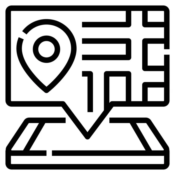 Gps Standort Karten Symbol — Stockvektor