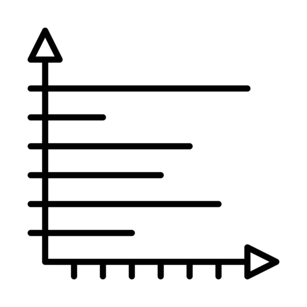 Ícono Gráfico Negocio Analítica Estilo Esquema — Archivo Imágenes Vectoriales