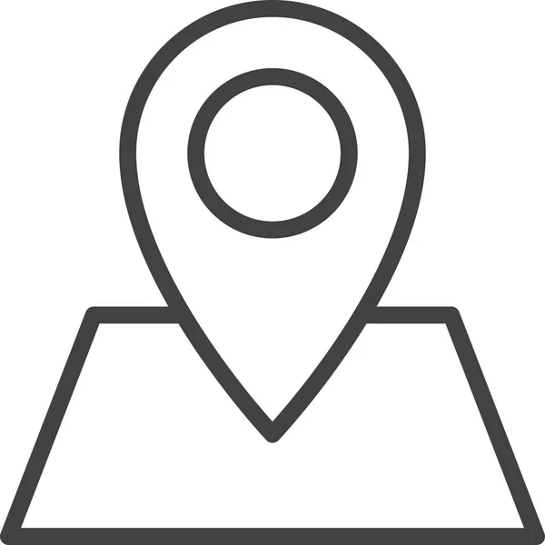 Locatie Kaart Pin Pictogram Middelen Van Communicatie Categorie — Stockvector