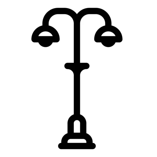 Lampe Licht Straße Symbol Outline Stil — Stockvektor