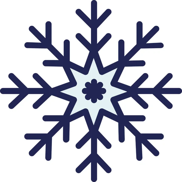 冷预报雪片图标的填充轮廓风格 — 图库矢量图片