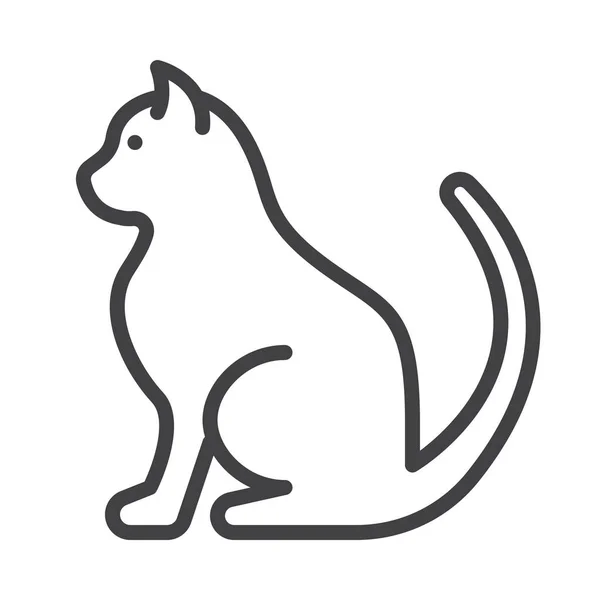 Animal Gato Gatito Icono Categoría Animales — Vector de stock