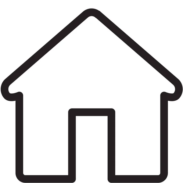 Home House Outline Symbol Outline Stil — Stockvektor