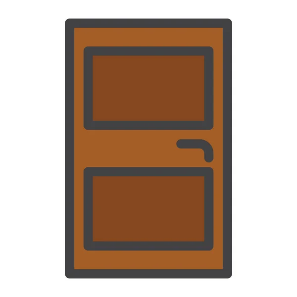 Door Frame Wood Icon — Stockvector