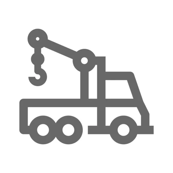 Ikone Der Baumaschinenindustrie Outline Stil — Stockvektor