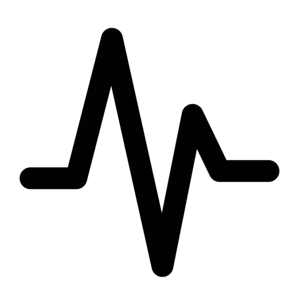 Pulse Heart Beat Heart Monitor Icon Solid Style — Stockový vektor