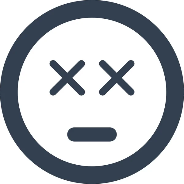 Avatar Emoji Hangulatjelek Ikon Körvonalazott Stílusban — Stock Vector