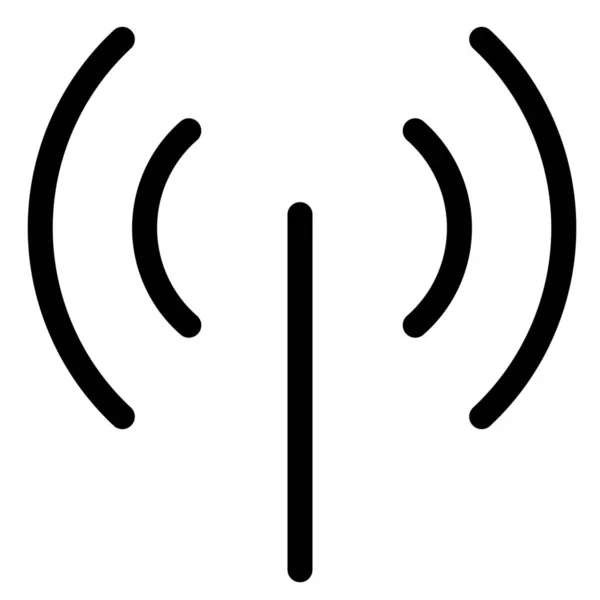 Anten Radyo Simgesi Ana Hatları Biçiminde — Stok Vektör