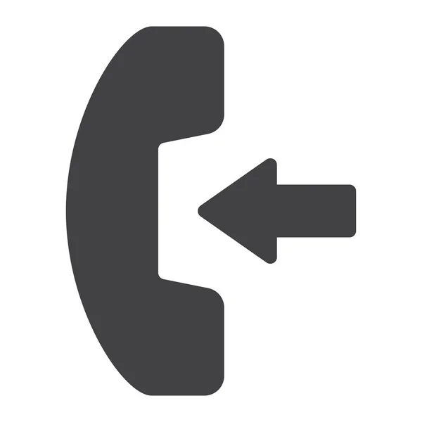 Handset Incoming Phone Call Icon Infrastructure Category — Stock Vector