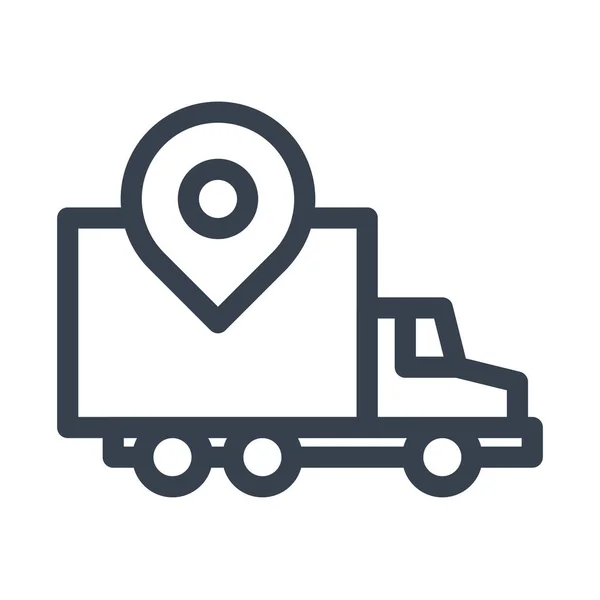 Icono Transporte Entrega Carga Estilo Esquema — Vector de stock