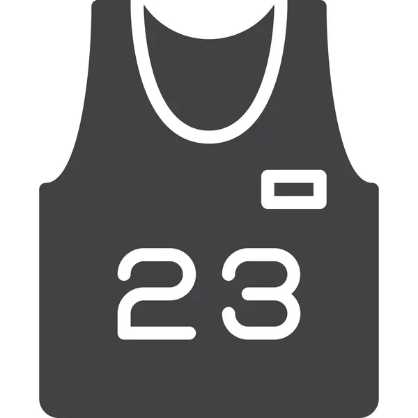 Jersey Baloncesto Icono Sólido Estilo Sólido — Archivo Imágenes Vectoriales