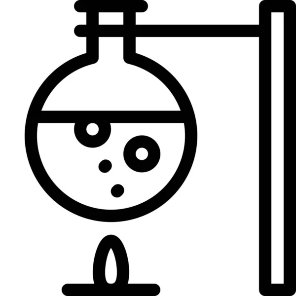 Icono Laboratorio Experimento Química Estilo Esquema — Vector de stock