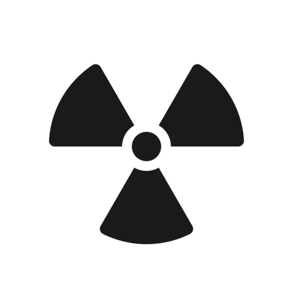 Ecology Mark Nuclear Icon Solid Style — Stock Vector